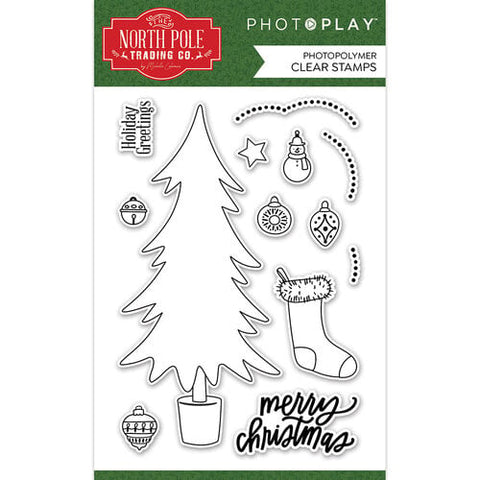 PhotoPlay Paper The North Pole Trading Co. Trim A Tree Photopolymer Stamp Set