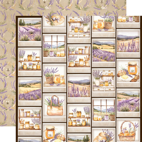 Simple Stories Simple Vintage Lavender Fields Sunshine & Honey 12x12 Patterned Paper