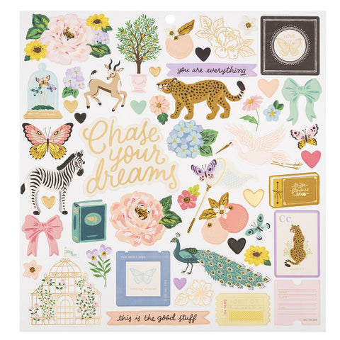 American Crafts Maggie Holmes Woodland Grove 12x12 Foam Stickers