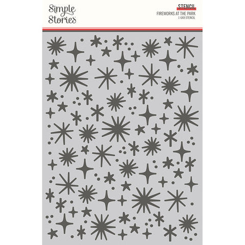 Simple Stories Say Cheese Fireworks at the Park 6x8 Stencil