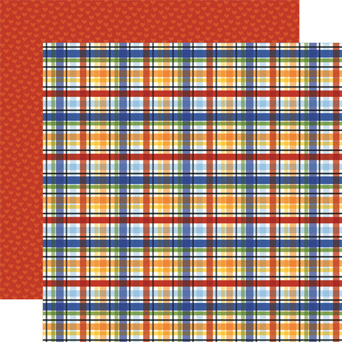 Echo Park Born To Travel See The Sights Plaid 12x12 Patterned Paper