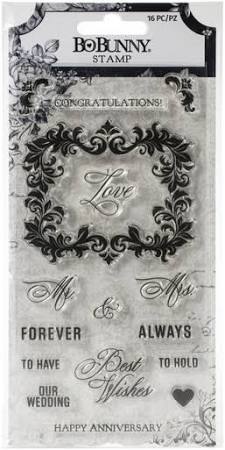 BoBunny Tuxedos & Tiaras Clear Acrylic Stamp Set