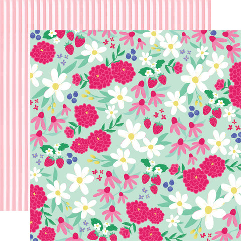 Echo Park Best Summer Ever Sunshine Floral Patterned Paper