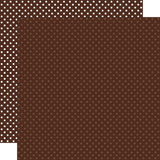 Echo Park Dots & Stripes Brown Dot 12x12 Patterned Paper