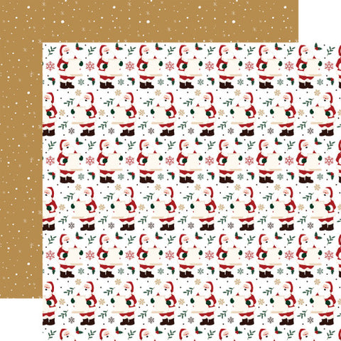 Echo Park Santa Claus Checking It Twice 12x12 Patterned Paper