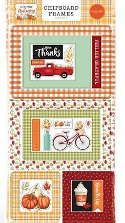 Carta Bella Welcome Autumn 6x13 Chipboard Frame Embellishments