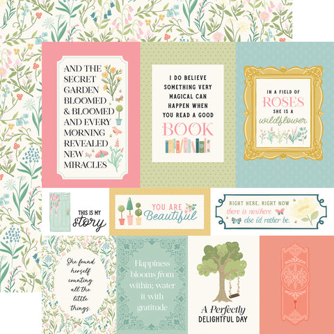 Carta Bella Secret Garden Multi Journaling Cards 12x12 Patterned Paper