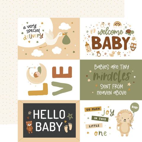 Echo Park Special Delivery: Baby 6x4 Journaling Cards Patterned Paper