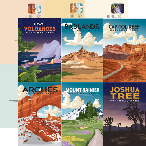 Carta Bella National Parks Scenic Post Cards 12x12 Patterned Paper