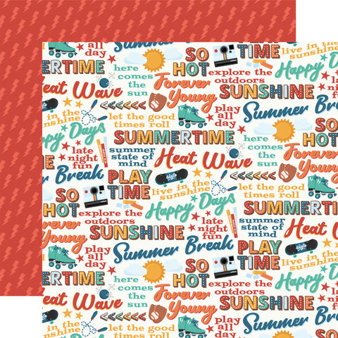 Echo Park Summer Break Summer State of Mind 12x12 Patterned Paper