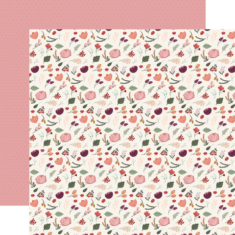 Carta Bella Wine Feeling Fine Floral 12x12 Patterned Paper