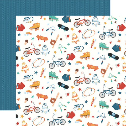 Echo Park Summer Break Summer Break Activities 12x12 Patterned Paper