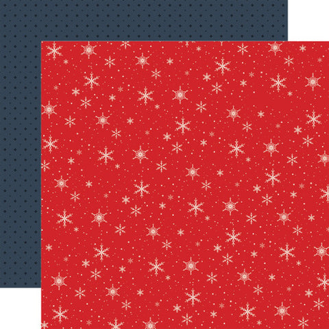 Carta Bella Christmas In The City Merry Snowflake Sky 12x12 Patterned Paper