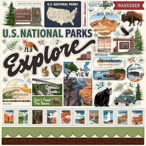 Carta Bella National Parks Element Sticker Sheet