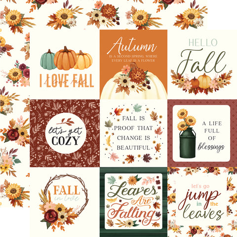 Carta Bella Harvest - 4x4 Journaling Cards Patterned Paper