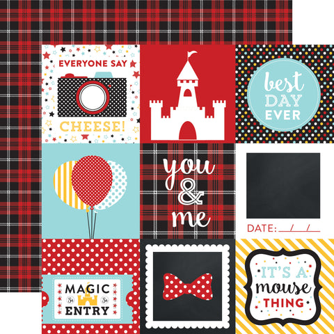 Echo Park Magical Adventure 4x4 Journaling Cards Patterned Paper