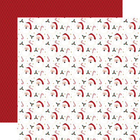 Echo Park Santa Claus Merry Christmas Santa 12x12 Patterned Paper