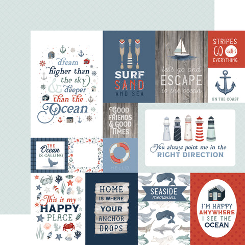Carta Bella Seashore Multi Journaling Cards 12x12 Patterned Paper