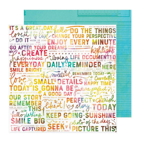 American Crafts Vicki Boutin Bold + Bright Daily Reminder Patterned Paper