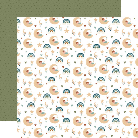 Echo Park Special Delivery: Baby Boy Sleepy Baby Boy Patterned Paper
