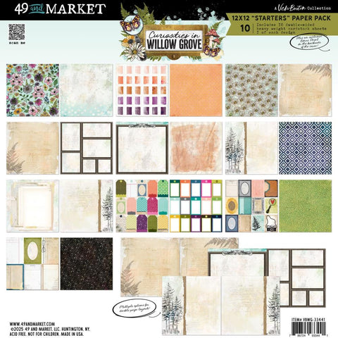 49 and Market Vicki Boutin's Curiosities in Willow Grove Collection Pack 12"X12"