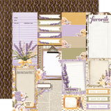 Simple Stories Simple Vintage Lavender Fields Journal Elements 12x12 Patterned Paper