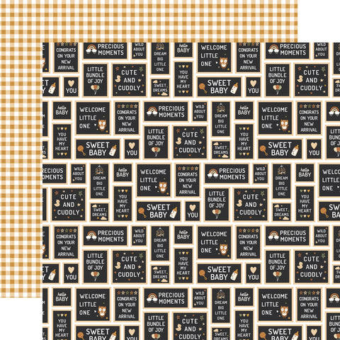 Echo Park Special Delivery: Baby Precious Moments Signs Patterned Paper