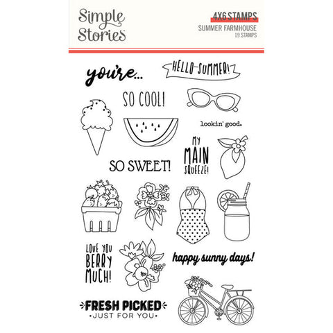 Simple Stories Summer Farmhouse Photopolymer Stamp Set