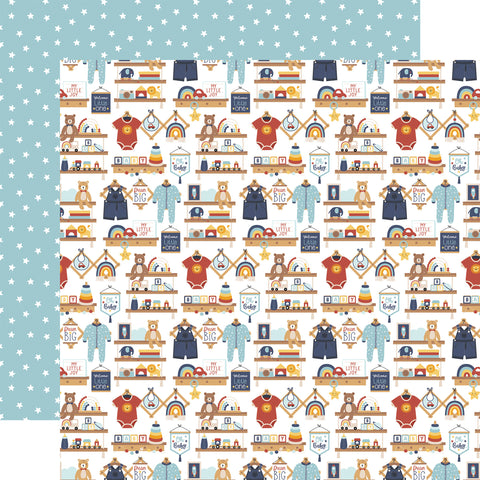 Echo Park Baby On Board It's A Boy Baby Boy Nursery 12x12 Patterned Paper