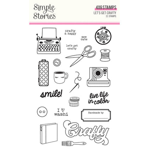 Simple Stories Let's Get Crafty Photopolymer Stamp Set