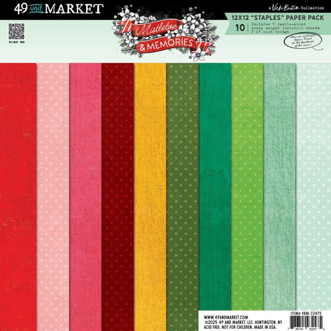 49 and Market Vicki Boutin's Mistletoe & Memories Staples Pack 12"X12"