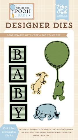 Echo Park Winnie the Pooh Baby Peek A Boo Coordinating Designer Small Die Set
