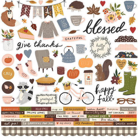 Simple Stories Cozy Days Cardstock Sticker Sheet