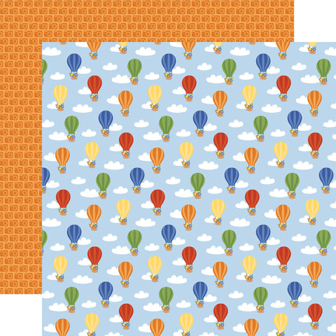 Echo Park Born To Travel Soaring Hot Air Balloons 12x12 Patterned Paper