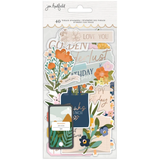 American Crafts Jen Hadfield Live and Let Grow Phrase Ephemera Embellishments