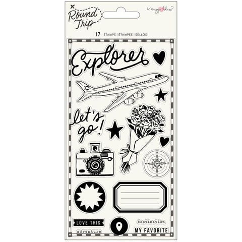American Crafts Maggie Holmes Round Trip Clear Acrylic Stamp Set