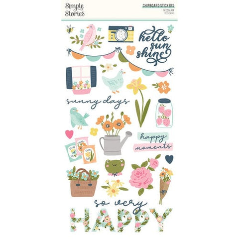 Simple Stories Fresh Air 6x12 Chipboard Sticker Embellishments