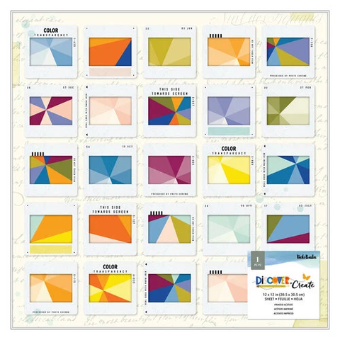 American Crafts Vicki Boutin Discover + Create 12x12 Printed Acetate Sheet