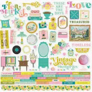 Simple Stories Flea Market Cardstock Sticker Sheet