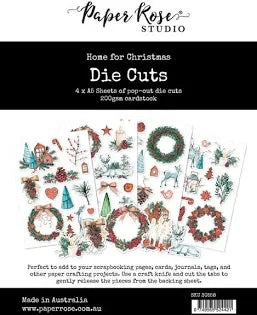 Paper Rose Studio Home for Christmas Die Cut Embellishments