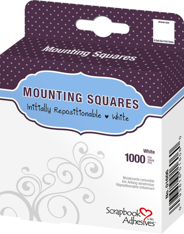 Scrapbook Adhesives White Repositionable Photo Mounting Squares