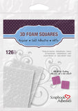 Scrapbook Adhesives 3D Regular Foam Squares White Self-Adhesive Foam Square Sheets