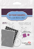 Scrapbook Adhesives 3D Foam Squares Mixed Black Self-Adhesive Foam Square Sheets