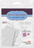 Scrapbook Adhesives 3D Thin Mixed Foam Squares White Self-Adhesive Foam Square Sheets