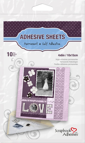 Scrapbook Adhesives 4x6 Adhesive Die Cut Sheet