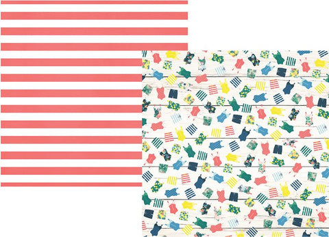 Simple Stories Sunshine and Blue Skies Get a Tan Patterned Paper