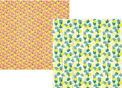 Simple Stories Sunshine and Blue Skies Lemonade Stand Patterned Paper