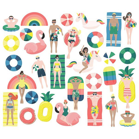 Simple Stories Sunshine and Blue Skies Pool People Bits & Pieces Embellishments