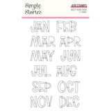 Simple Stories Best Year Ever Photopolymer clear acrylic Stamp Set