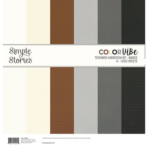 Simple Stories Color Vibe Basics - Textured Cardstock Kit